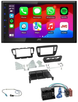 JVC Bluetooth USB MP3 2DIN DAB Autoradio für Skoda CitiGo 16-19 Seat Mii schwarz - Bild 1 von 4