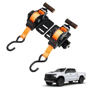 2PCS Retractable Truck Bed Tie Downs for Chevy Silverado & Sierra 1.5 Ton Cap... - Foto 1 di 7