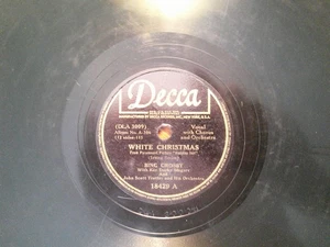 DECCA 78 RECORD 18429/BING CROSBY/WHITE CHRISTMAS/LET'S START THE NEW YEAR RIGHT - Picture 1 of 2