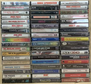 CASSETTE TAPE LOT STP JANES ADDICTION BRUCE SPRINGSTEEN AC/DC QUEEN TALKING HEAD - Picture 1 of 10