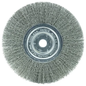 01158 Rueda de alambre prensado cara estrecha de 8", relleno de acero de 0,0104", orificio de eje de 3/4",... - Imagen 1 de 3