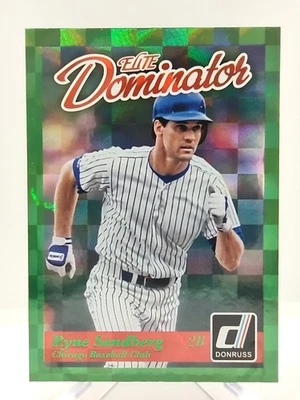 Panini Donruss Elite Dominator Ryne Sandberg #33 MLB HOF Cubs 2014 raro difícil de encontrar Foto 1 de 4