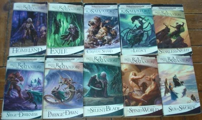 10 R.A. Salvatore Forgotten Realms  paperback  books Foto 1 de 4