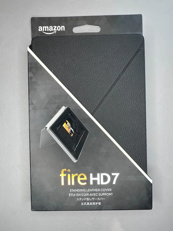 Genuine Standing Leather Magnetic Cover Case for Amazon Fire HD 7 (4th Gen 2014) - Image 1 of 4