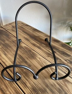 Vintage Black Iron Book, Cookbook , Or Tablet Stand - Imagen 1 de 13