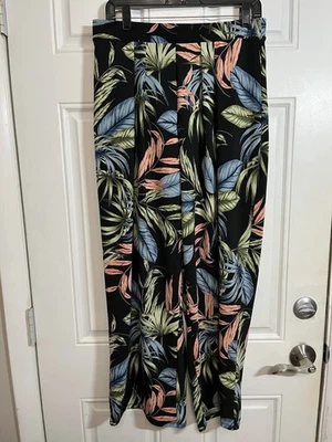 Pantalones tropicales de pierna ancha PHILOSOPHY TALLA L cintura alta elásticos Palazzo Beach Foto 1 de 4