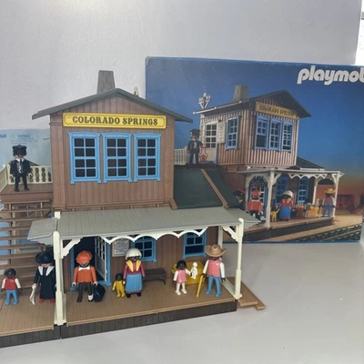 Complete Playmobil Western Train Colorado Springs Station- #3770 Original Box - Image 1 of 4