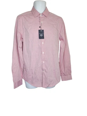 Report Collection Men’s M Pink Diamond Print Long Sleeve Modern Fit Shirt NWT - Image 1 of 4