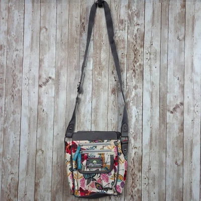 Bolso Bandolera Lily Bloom Floral Mariposa Multicolor Gris Blanco Ajustable Foto 1 de 4