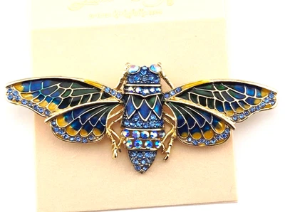 PIN KIRKS FOLLY BEE ESMALTADO CON CRISTALES EN TONO DORADO Foto 1 de 4