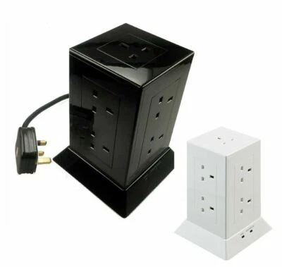  NEW 9 SOCKET GANG BLOCK WITH 1.5 METRE EXTENSION LEAD 13 AMP SURGE PROTECTED UK - Image 1 of 3