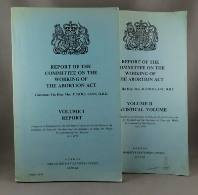 INFORME DEL COMITÉ DE FUNCIONAMIENTO DE LA LEY DEL ABORTO (1974) Tomos I y II Foto 1 de 4