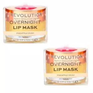 Pack of 2 Revolution Beauty Overnight Lip Mask, Pineapple Crush - Picture 1 of 6
