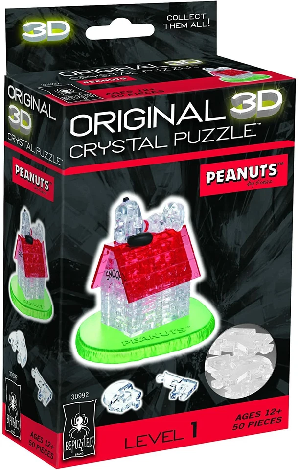 Bepuzzled Original 3D Crystal Jigsaw Puzzle - Snoopy And House - Image 1 of 1