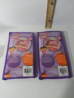 Nick JR DORA the Explorer Botas Almohada Funda Falsa Poliéster Satinado Talla Estándar Foto 1 de 4