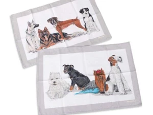 Geschirrtuch 2er Set Dogs Galore Roy Kirkham Baumwolle 70x48 cm - Picture 1 of 1
