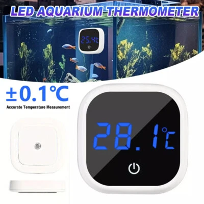 Fish Tank Thermometer Touch External Aquarium Water Temperature Monitor Gauge - Image 1 of 4