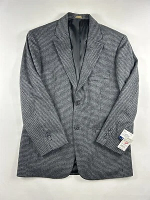 Blazer Abrigo Deportivo Stafford Negro Gris Tweed 40R Lana Camello Mezcla Nuevo con Etiquetas Foto 1 de 4