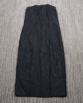 Vestido Vivienne Tam Feminino 1 Preto Renda Sem Alças Fenda Traseira Elegante Festa Romântica - Imagem 1 de 4