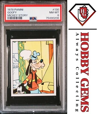 GOOFY PSA 8 1978 Panini Disney Mickey Story Sticker #130 Pop 1 - Image 1 of 2