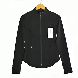 ATHLETA Salutation Jacket SP Small Petite Full Zip Black Long Sleeve #657490 NWT - Picture 1 of 12