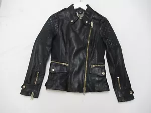 Burberry London Remmington Leather Quilted Jacket  Check Lining Womens US 4 - Picture 1 of 18