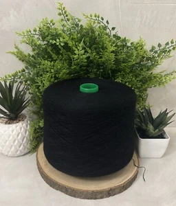 Filato 70%Extrafine Merino 30% Seta NM 2/28 color Nero rocca da 1,5 Kg - Afbeelding 1 van 1
