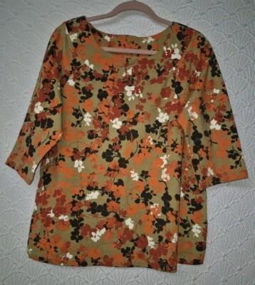Blusa Mujer Laura Ashley 1X Hermosa Colores Otoño Diseño Floral Nueva  Foto 1 de 4