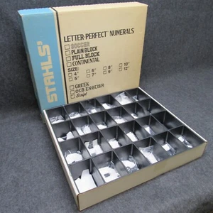 (4) Cajas números de letras de acero (3) cajas 4"" (1) 8"" surtido para tela de nuevo - Imagen 1 de 5