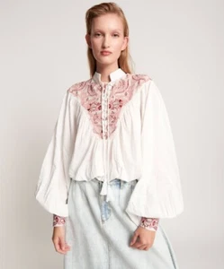 One Teaspoon Desert Floral Embroidered Gypsy Top, Large, BNWT - Picture 1 of 5