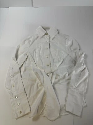 Camisa MAGASCHONI com colarinho e botões tamanho 2 com cinto branco - Imagem 1 de 4