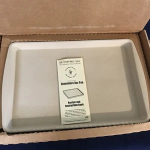 New The Pampered Chef Stoneware Bar Pan Large 17X11 Cookie Sheet #1445 USA Made! - Picture 1 of 4