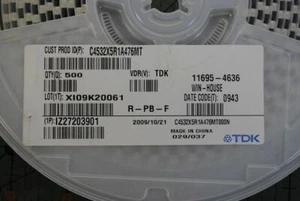 CONDENSADOR TDK 1812 47uF 10V C4532X5R1A476M 47mfd MONTAJE EN SUPERFICIE CERÁMICA RoHS 50 piezas - Imagen 1 de 2
