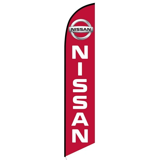 Nissan Windless Swooper Advertising Auto Car Dealer Feather Flag Banner-On Sale! - Image 1 of 1