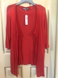 SUZANNE GRAE RED 3/4 SLEEVE CARDIGAN XXL NEW WITH TAG - Picture 1 of 6