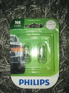 New Philips 168 LongerLife High Lifetime Miniature Bulb, 2-Pack 168LLB2 - Picture 1 of 3