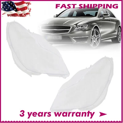 Par de cubiertas de lente de pantalla de faros para Mercedes Benz W219 CLS350 CLS500 CLS550 Foto 1 de 4