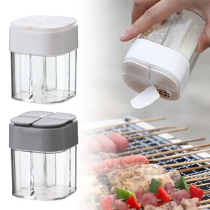 4 in 1 Kitchen Seasoning Spice Shaker Bottle Jar BBQ Salt Pepper Condiment BoxOY - Picture 1 of 19