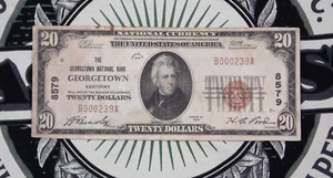 1929 $20 NB Kentucky National Currency *GEORGETOWN* KY Ch#8579 B000239A ECC&C - Picture 1 of 5