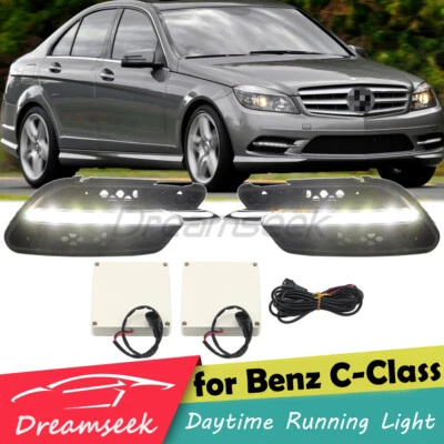 LED Tagfahrlicht TFL DRL für Benz C-Class W204 AMG Sport 08-11 Nebelscheinwerfer - Bild 1 von 4