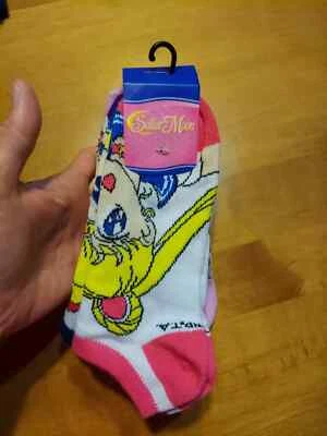 Sailor Moon Big Face 5 Pares Zapatos No Show Talla 4-10 Calcetines Mercury Mars Venus Foto 1 de 3