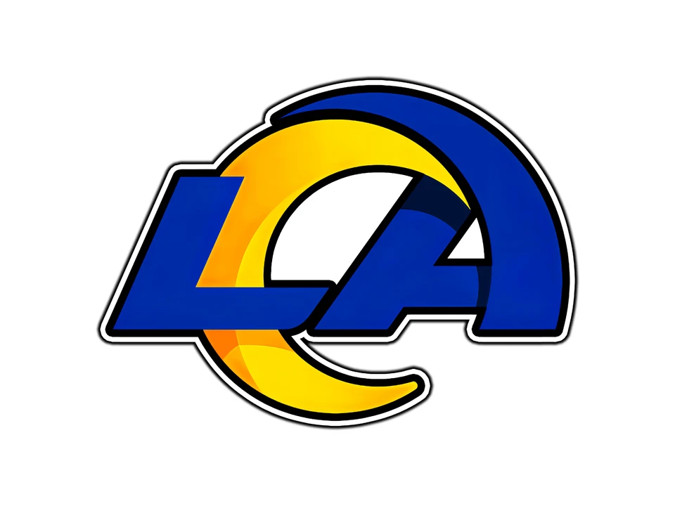 #0033 Los Angeles Rams LA Logo #1 Football Sticker Waterproof Vinyl Decal DieCut