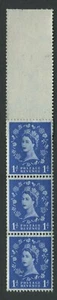 QEII SG588 1958 Graphite 1d  Coil End Trailer 3 Stamps MMGood  - Picture 1 of 2