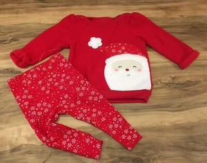 Baby Outfit  50 56 62  Weihnachten 2 tlg Fleece Pullover Leggings Mädchen  