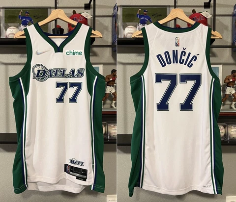 Nike Luka Doncic Dallas Mavericks 2021-22 City Edition Home Swingman Jersey 44/M Cover