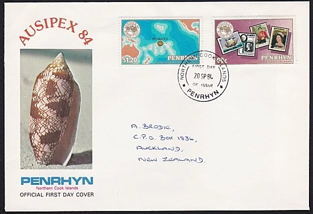 PENRHYN ISLAND 1984 Ausipex FDC............................................A5645 - Image 1 of 1