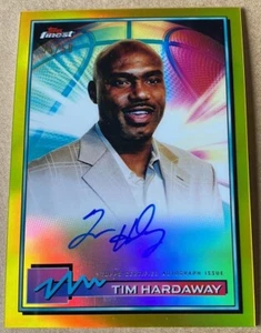 Tarjeta automática Tim Hardaway 2021 Topps Finest Gold #FA-TH serie #35/50 casi nueva-como nueva - Imagen 1 de 2