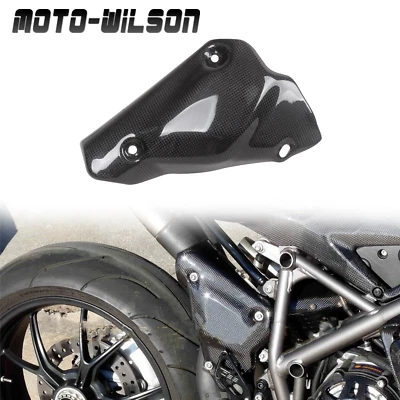 For Ducati 1098 1198 848 100% Carbon Fiber Exhaust Pipe Cover Heat Shield Gloss - Image 1 of 4