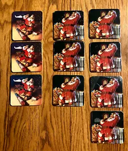 Coca Cola 1999 Santa coasters with cork back 10 pieces - Picture 1 of 6