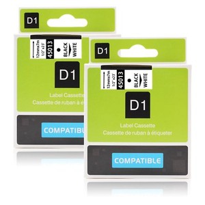 7/ m compatibile con molte etichettatrici 6mm RED ON WHITE lunghezza 3 Nastri DYMO D1 per etichettatura standard